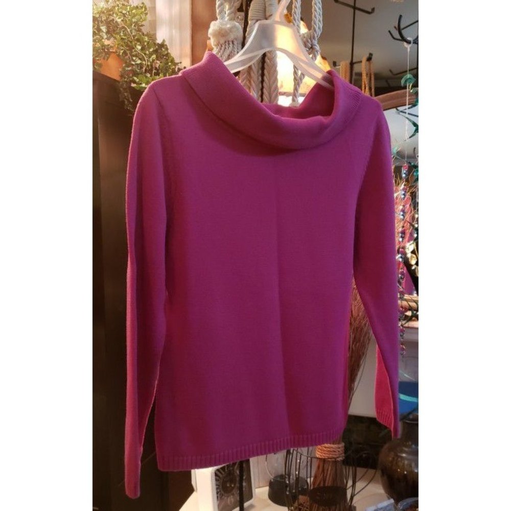 Ladies Raffaello Pink Wide Turtleneck Sweater